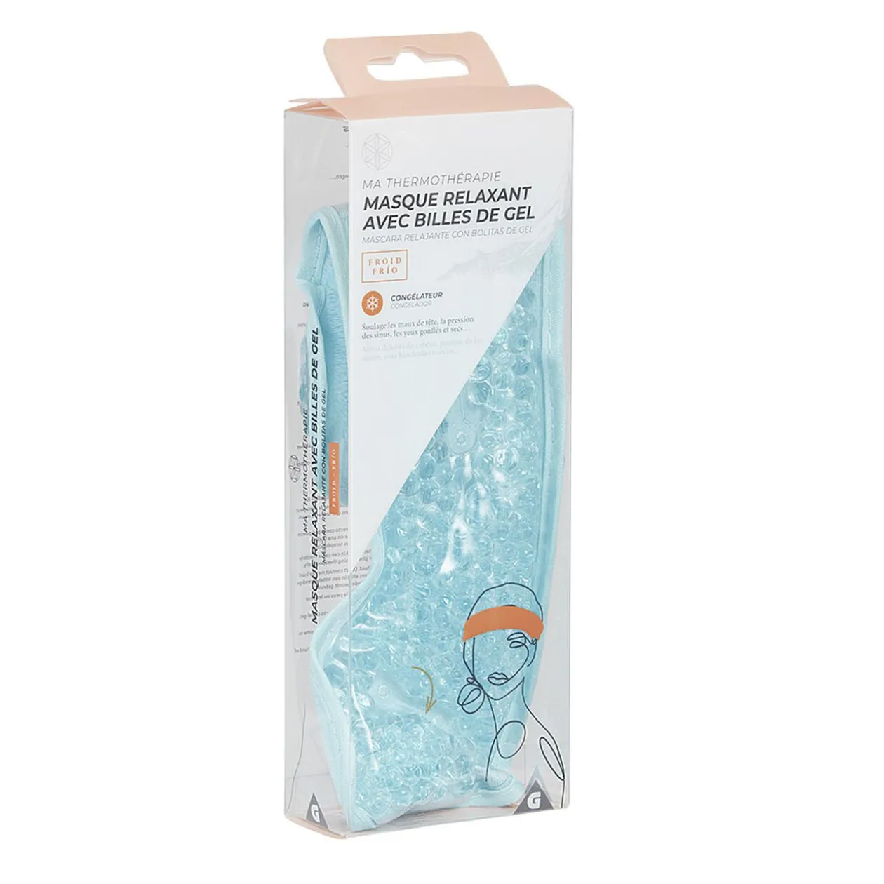 Masque relaxant avec billes de gel