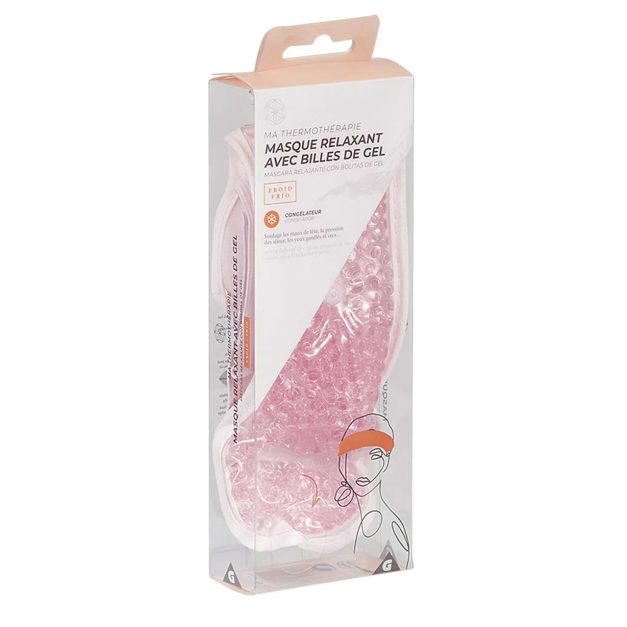 Masque relaxant avec billes de gel