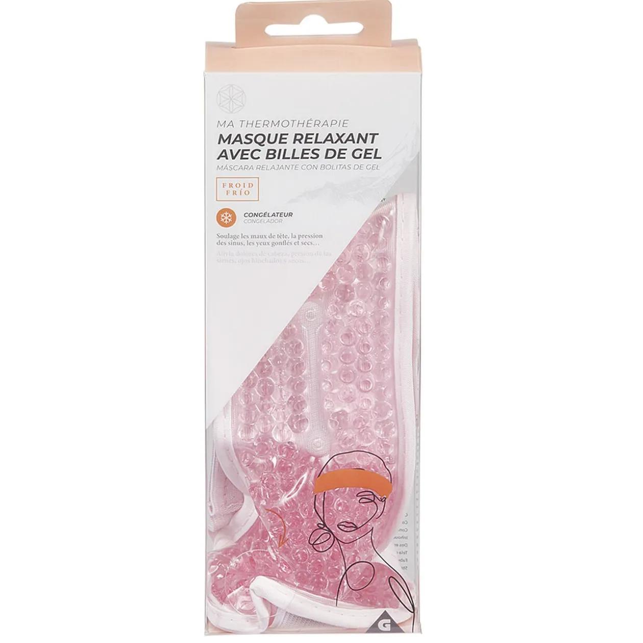 Masque relaxant avec billes de gel