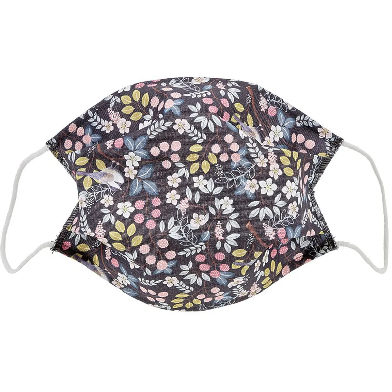 Masque tissu catégorie 1 Adulte coton imprimé Fleurs Afnor 60 lavages