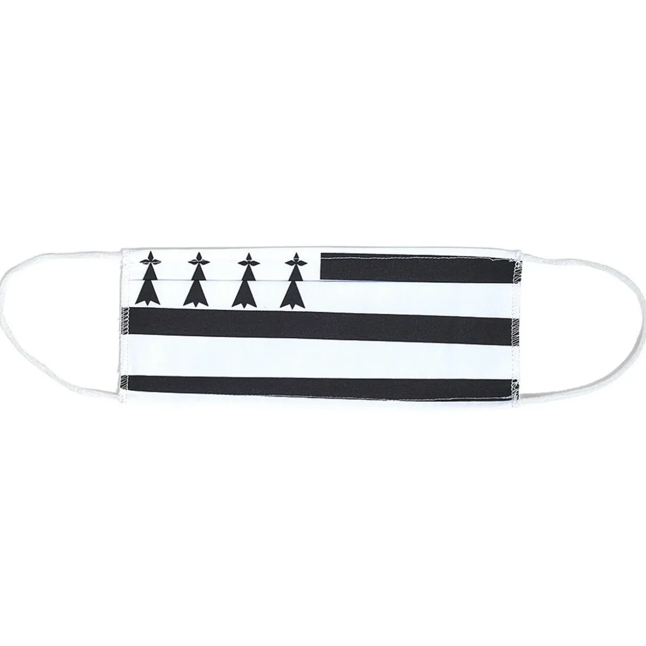 Masque tissu imprimé drapeau Bretagne 60 Lavable Catégorie 1
