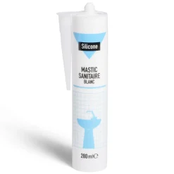 Mastic pour sanitaire silicone blanc 280ml