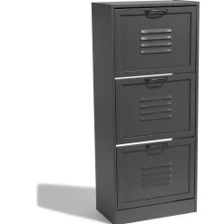 Meuble à chaussures Brooklyn gris anthracite