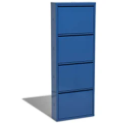 Meuble à chaussures Pittsburgh bleu électrique 4 portes