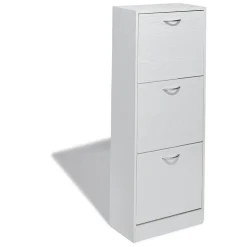 Meuble à chaussures Utah blanc 3 tiroirs