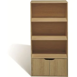 Meuble 3 étagères 2 portes mdf