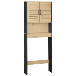 Meuble contour de WC naturel et noir 58,5x19xH160 cm - Richmond