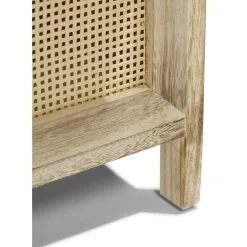 Meuble d'appoint Salomé 3 panières bois et métal 26xH63x30cm