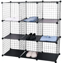 Meuble de rangement 9 cases modulable en métal