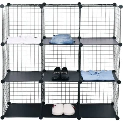 Meuble de rangement 9 cases modulable en métal