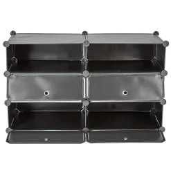 Meuble de rangement 6 tiroirs noir