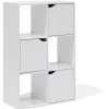 Meuble de rangement Adam 6 cases Blanc 60x29,8xH90 cm
