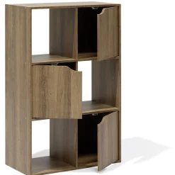 Meuble de rangement Adam 6 cases Marron 60x29,8xH90 cm