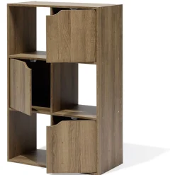 Meuble de rangement Adam 6 cases Marron 60x29,8xH90 cm