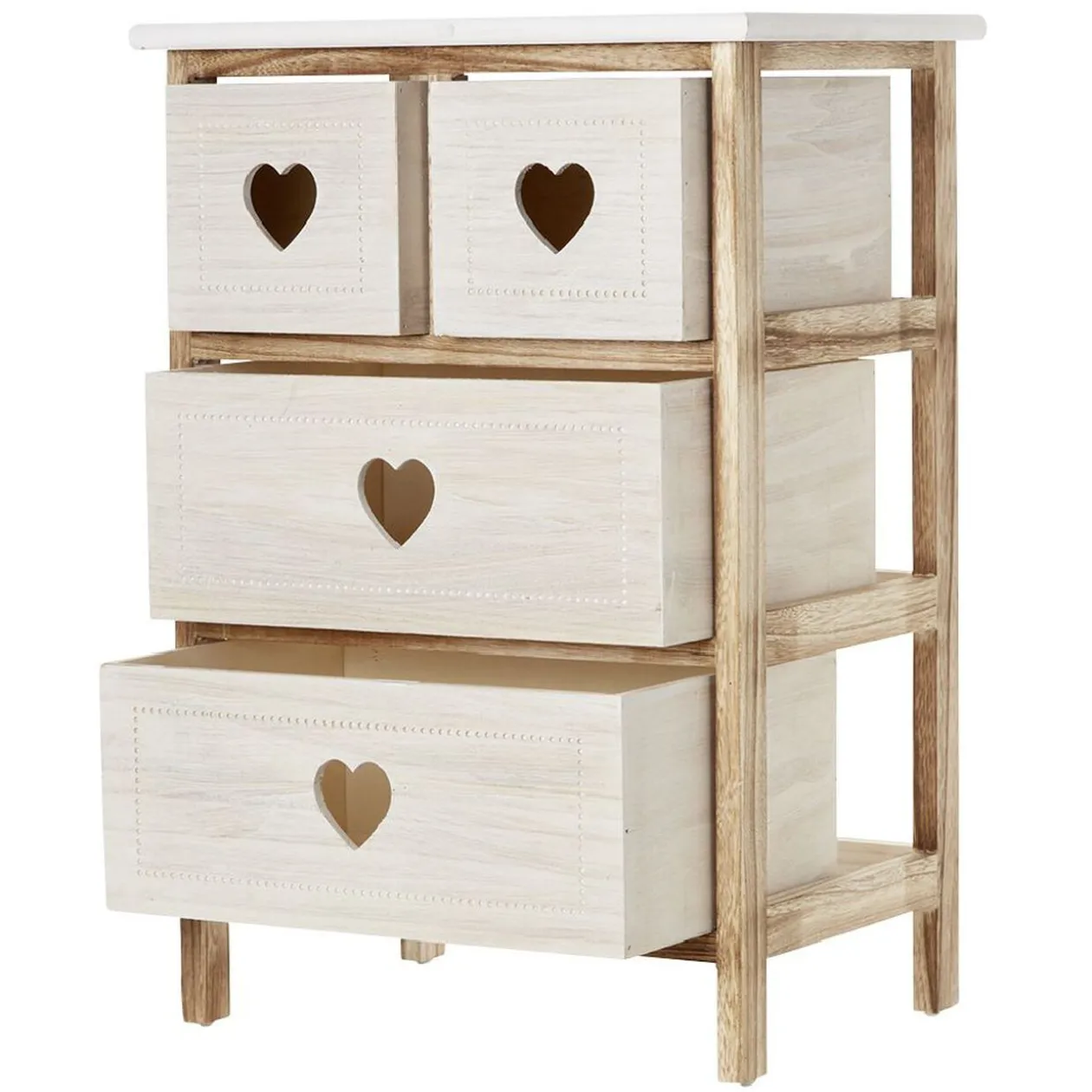 Meuble de rangement en bois 4 tiroirs