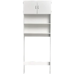 Meuble de rangement pour buanderie bois blanc