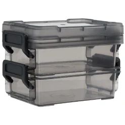 Mini boîte de rangement 0,2L fermeture clip x2