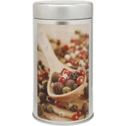 Mini boîte en métal décor épices