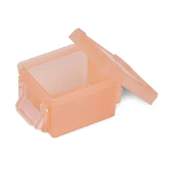 Mini boîte en plastique rose fermeture clips 0,30L x3
