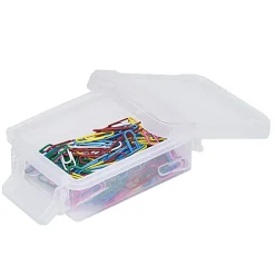 Mini boîte en plastique transparent fermeture clips 0,20L x2