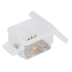 Mini boîte en plastique transparent fermeture clips 0,30L x3