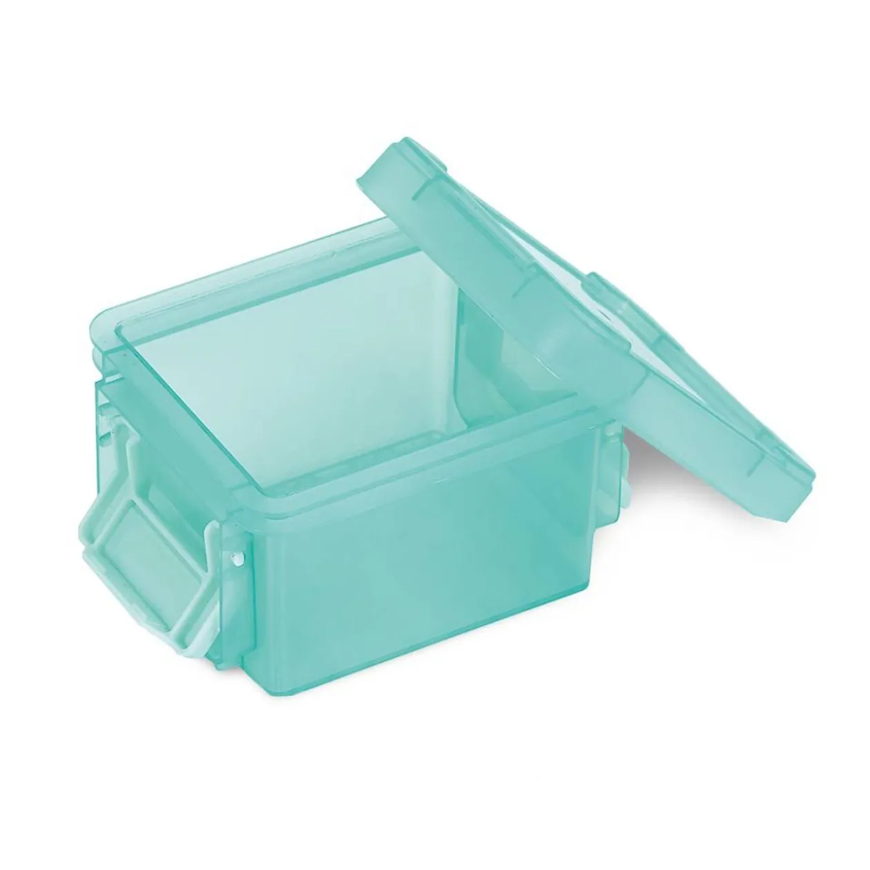 Mini boîte en plastique vert fermeture clips 0,30L x3