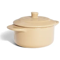 Mini cocotte individuelle en céramique avec couvercle - marron clair ou foncé