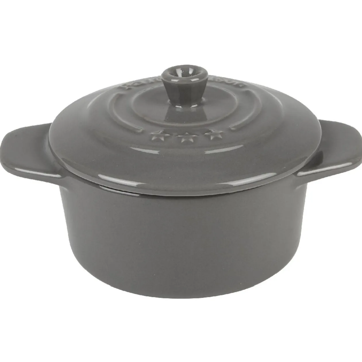 Mini cocotte ronde gris