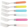 Mini fourchette inox manche plastique x6