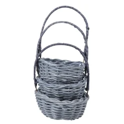 Mini panier argenté x3