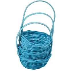Mini panier bleu turquoise x3