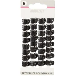 Mini pince plastique noir x32