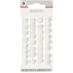 Mini pince plastique transparent x32