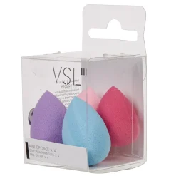 Mini éponge pour visage latex forme oeuf pastel x4