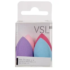 Mini éponge pour visage latex forme oeuf pastel x4