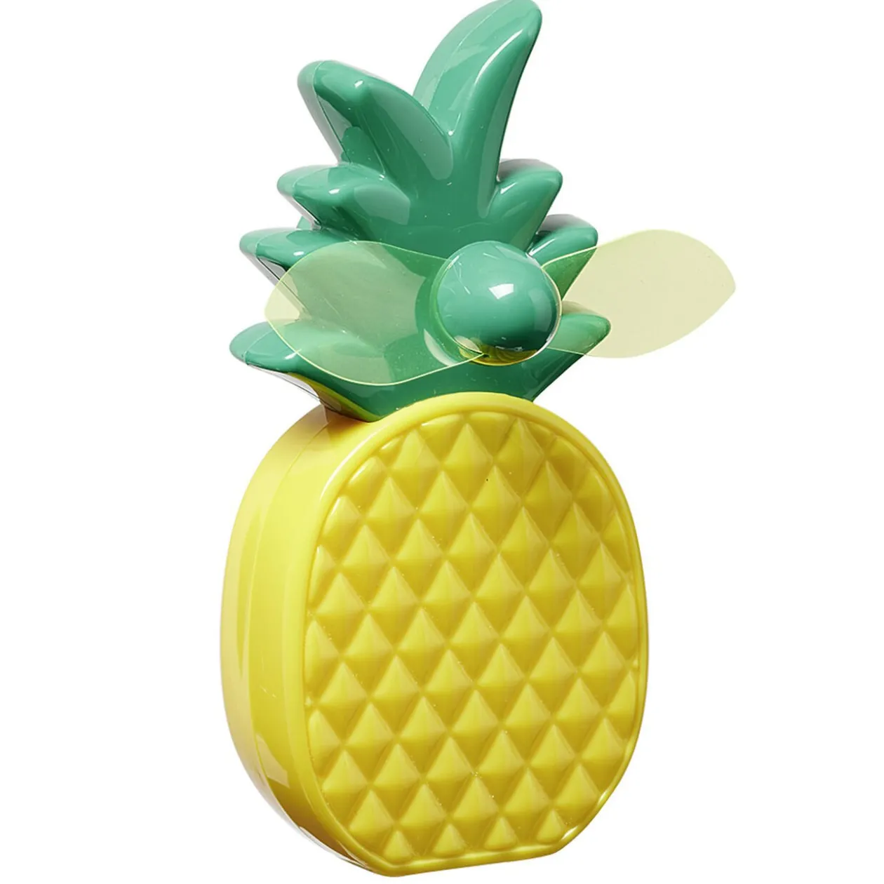 Mini ventilateur à piles Homday forme ananas jaune et vert
