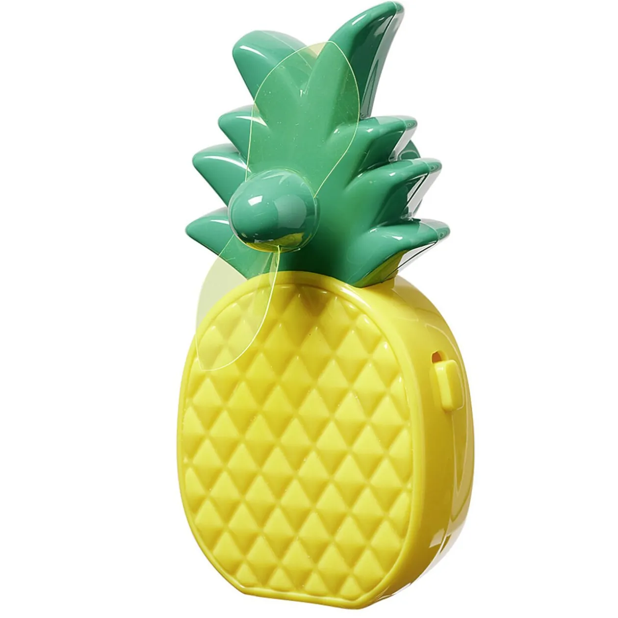 Mini ventilateur à piles Homday forme ananas jaune et vert
