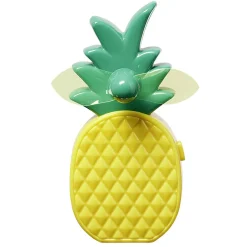 Mini ventilateur à piles Homday forme ananas jaune et vert