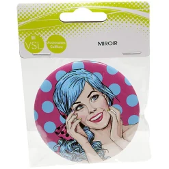 Miroir de poche bleu