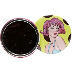 Miroir de poche jaune