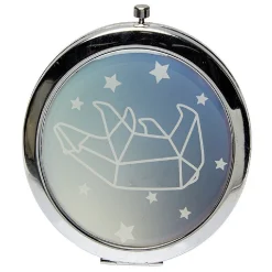 Miroir de poche motifs banquise métal