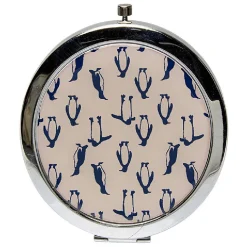 Miroir de poche motifs banquise métal
