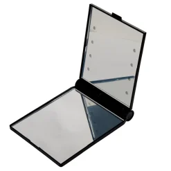 Miroir double carré noir LED