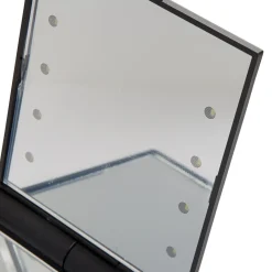 Miroir double carré noir LED
