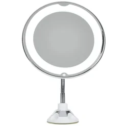 Miroir LED grossissant flexible et pivotant fixation ventouse