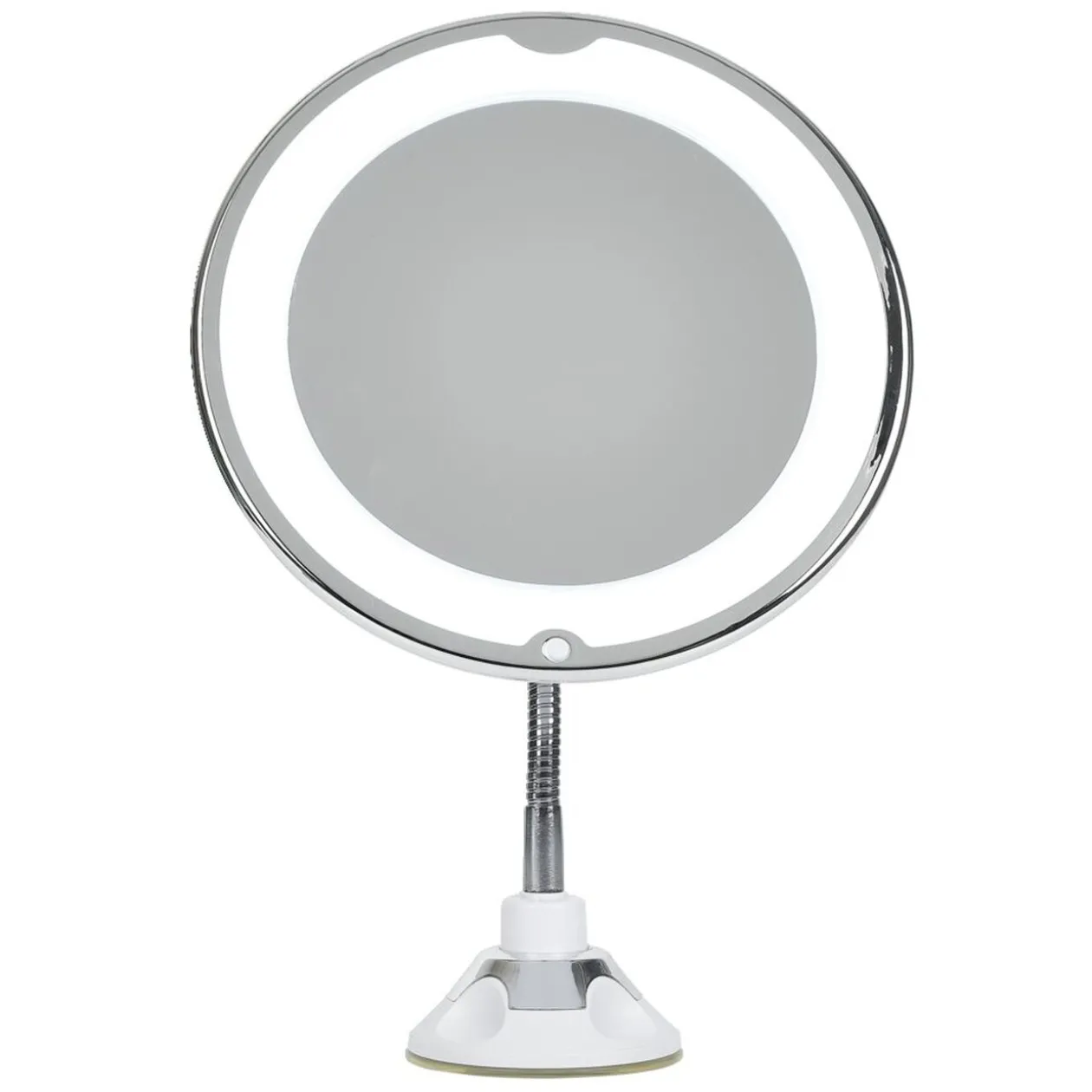 Miroir LED grossissant flexible et pivotant fixation ventouse