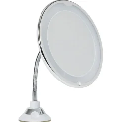Miroir LED grossissant flexible et pivotant fixation ventouse