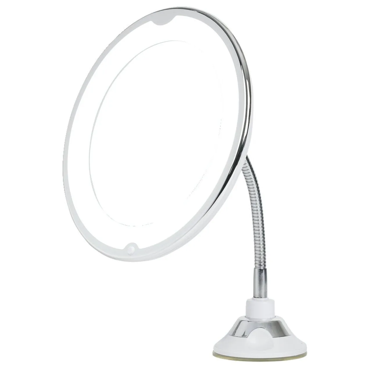 Miroir LED grossissant flexible et pivotant fixation ventouse