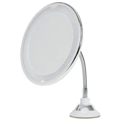 Miroir LED grossissant flexible et pivotant fixation ventouse