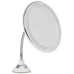 Miroir LED grossissant flexible et pivotant fixation ventouse